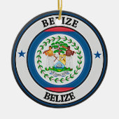 Belize Round Emblem Keramisch Ornament (Voorkant)