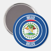 Belize Round Emblem Magneet (Voorkant / Achterkant)