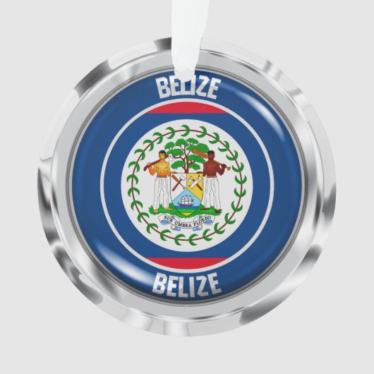 Belize Round Emblem Ornament (voorkant)