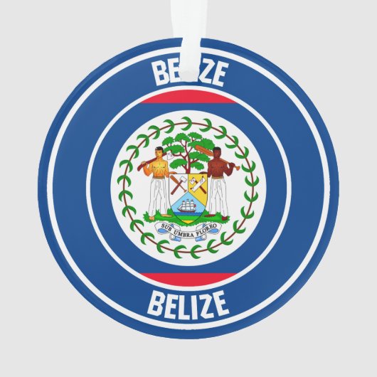 Belize Round Emblem Ornament (achterkant)