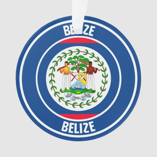 Belize Round Emblem Ornament (voorkant)