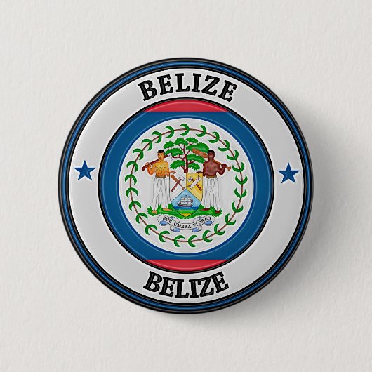 Belize Round Emblem Ronde Button 5,7 Cm (Voorkant)
