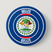 Belize Round Emblem Ronde Button 7,6 Cm (Voorkant)