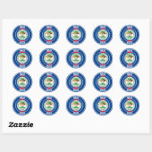 Belize Round Emblem Ronde Sticker (Vel)