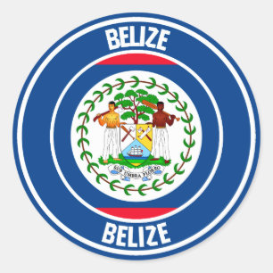 Belize Round Emblem Ronde Sticker