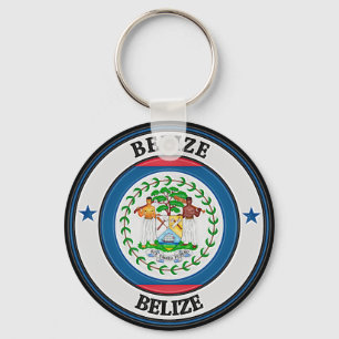 Belize Round Emblem Sleutelhanger