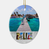 Belize San Pedro Beach Ambergris Caye Kerstmis Keramisch Ornament (Rechts)