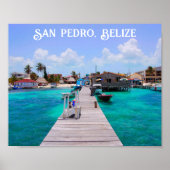Belize San Pedro Beach Ambergris Caye Poster (Voorkant)
