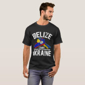 Belize Stands With Ukraine Ukrainian Flag Tees  (Voorkant volledig)