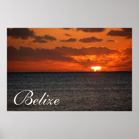 Belize Sunrise Poster2 Poster (Voorkant)