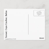Belize Sunset Briefkaart (Achterkant)