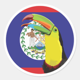Belize Toucan Belizean Nationale Dierenvlag Ronde Sticker