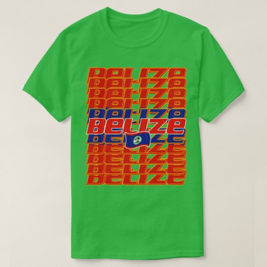 Belize Trapsgewijs tekst 2 T-shirt (Design voorkant)