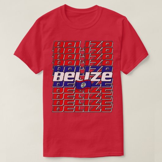 Belize Trapsgewijs tekst 3 T-shirt (Design voorkant)