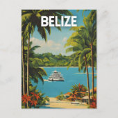 Belize Travel Art Poster Briefkaart (Voorkant)