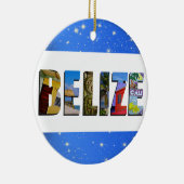 Belize Travel Photos Tropisch blauw kerstfeest Keramisch Ornament (Rechts)