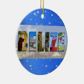 Belize Travel Photos Tropisch strand Blauwe Kerstm Keramisch Ornament (Rechts)