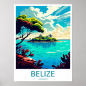 Belize Travel Print Wall Art Belize Wall Hanging (Voorkant)