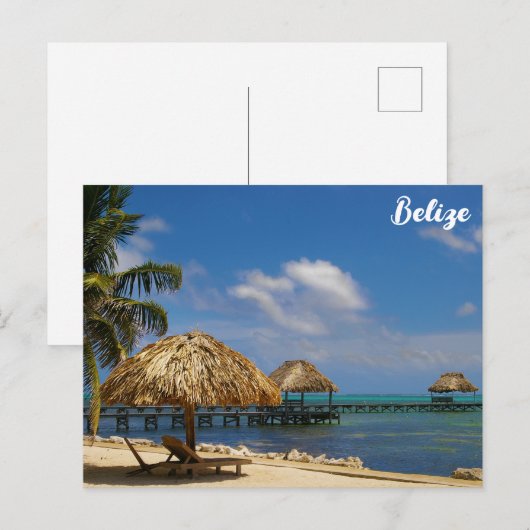 Belize Tropical Beach Ambergris Caye Briefkaart (Voorkant / Achterkant)