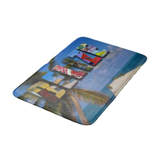 Belize Tropical Beach Blue Ocean Travel Photo Badmat (Gekanteld)