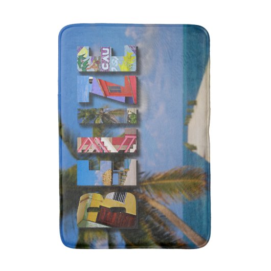 Belize Tropical Beach Blue Ocean Travel Photo Badmat (Voorkant Verticaal)