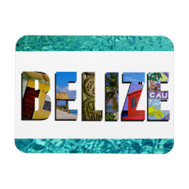 Belize Tropical Beach Blue Ocean Travel Photo Magneet