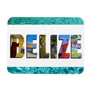 Belize Tropical Beach Blue Ocean Travel Photo Magneet
