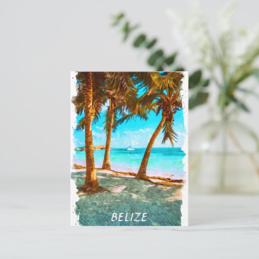 Belize Tropical Beach Briefkaart (Staand voorkant)