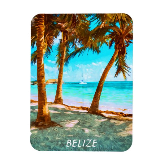 Belize Tropical Beach Magneet (Verticaal)