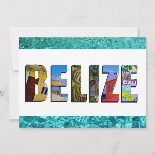 Belize Tropical Beach Ocean Travel Photo Flat Card (Voorkant)