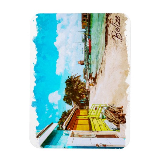 Belize Tropical Paradise Travel Magneet (Verticaal)