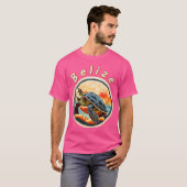 Belize Turtle Matching Vakantie Duiken De Barrier T-shirt (Voorkant volledig)