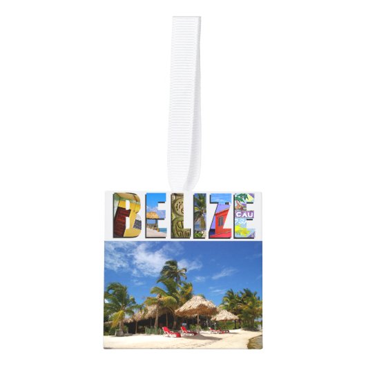 Belize Vacation Travel Photos met Kerstmis Decoratie (Voorkant)