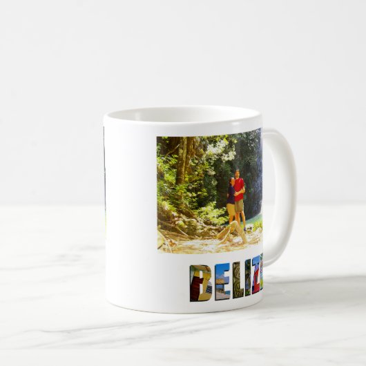 Belize Vacking Trip Creëer Uw eigen reisfoto Koffiemok (Voorkant rechts)
