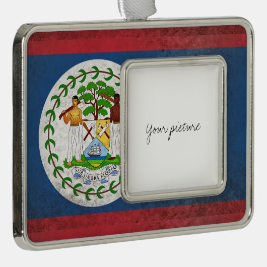 Belize Verzilverd Omlijst Ornament (Rechts)