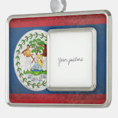 Belize Verzilverd Omlijst Ornament (Links)