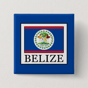 Belize Vierkante Button 5,1 Cm
