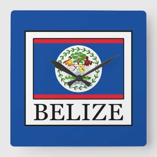 Belize Vierkante Klok (Voorkant)