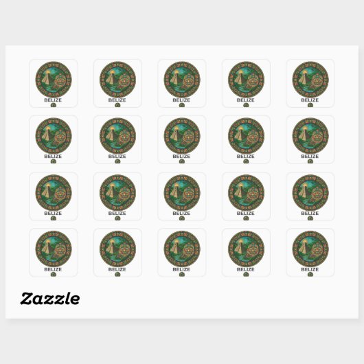 BELIZE VIERKANTE STICKER (Vel)