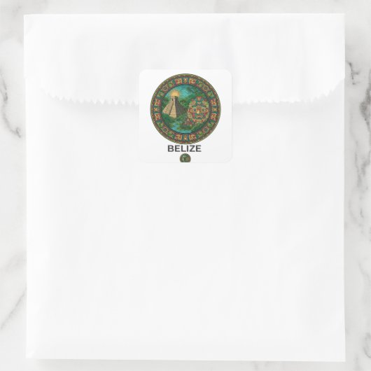 BELIZE VIERKANTE STICKER (Tas)