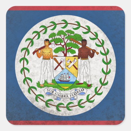 Belize Vierkante Sticker (Voorkant)
