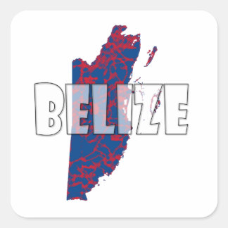 Belize Vierkante Sticker