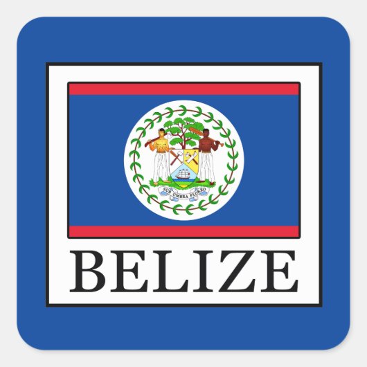 Belize Vierkante Sticker (Voorkant)