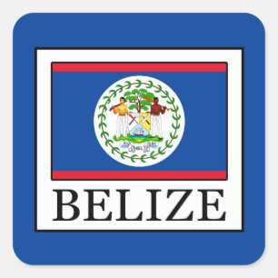 Belize Vierkante Sticker