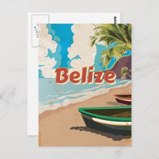 Belize Vintage-poster Briefkaart (Voorkant / Achterkant)