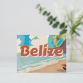 Belize Vintage-poster Briefkaart (Staand voorkant)