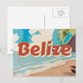 Belize Vintage-poster Briefkaart (Voorkant / Achterkant)