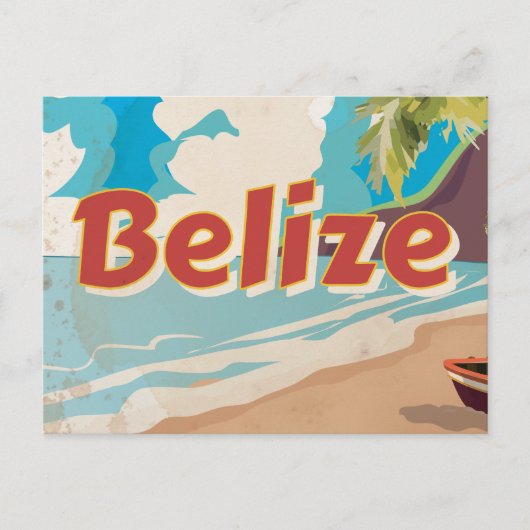 Belize Vintage-poster Briefkaart (Voorkant)