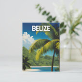 Belize Vintage Travel Art Briefkaart (Staand voorkant)