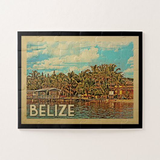 Belize Vintage Travel Legpuzzel (Horizontaal)